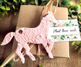 Recycled Ideas Favors plantable paper horse with card and gift box