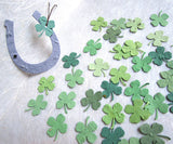 plantable paper clovers with lucky horseshoes flower seed wedding favors