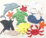 Recycled Ideas Favors plantable paper marine animals