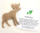 Recycled Ideas Favors plantable paper moose with card