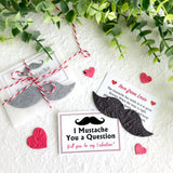 24 Flower Seed Mustache Valentines for Kids School Valentine's Day Party