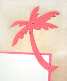 plantable seed paper pink palm tree and card