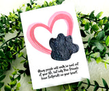 Pawprints on my heart plantable flower seed pet sympathy card by recycled ideas plantable paper