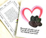 Back of card text - Pawprints on my heart plantable flower seed pet sympathy card by recycled ideas plantable paper
