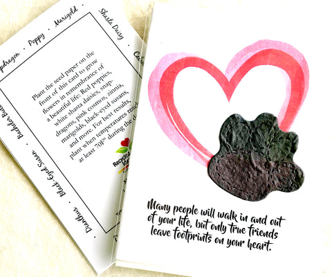 sympathy flower seeds 50+ Plantable Pet Sympathy Cards with Flower Seeds - Black Paws