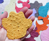 Recycled Ideas Favors plantable paper puppies, cats and paw