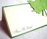 Recycled Ideas Favors plantable paper leaf and card