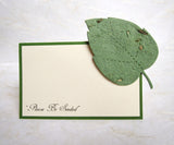 Recycled Ideas Favors plantable paper leaf and card