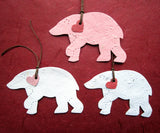 plantable paper polar bears with red hearts