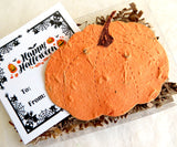 seed paper pumpkin with Happy Halloween card