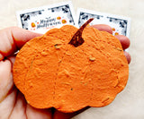 seed paper pumpkin in hand recycled ideas plantable paper