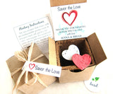 Recycled Ideas Favors plantable paper hearts with gift box set