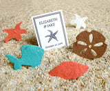 Beach Wedding Favors - Plantable Seed Paper Shells - Plantable Sand Dollars Starfish Conch Fish