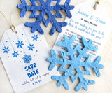 24 Seed Paper Save the Date Cards - Plantable Paper Winter Wedding Announcements Invitations Favors