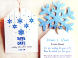 24 Seed Paper Save the Date Cards - Plantable Paper Winter Wedding Announcements Invitations Favors