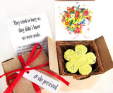 Recycled Ideas Favors She Persisted theme gift box with plantable paper