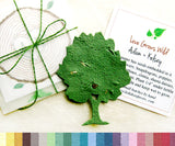 Recycled Ideas Favors plantable paper tree with cards, hearts
