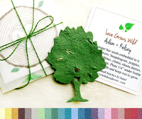 Tree Favors Plantable Seed Paper Trees - Woodland Wedding Favors – Recycled Ideas ...