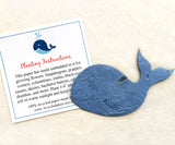 Recycled Ideas Favors plantable paper whale with card