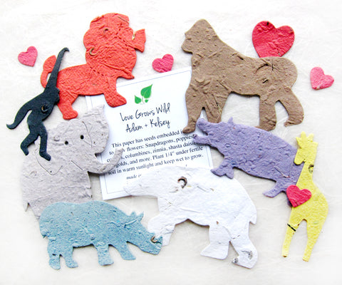 seed paper zoo animals