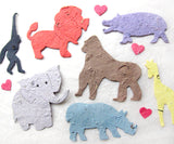 Recycled Ideas Favors plantable paper assorted zoo animals