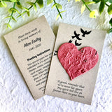Personalized Memorial Cards with Seed Paper Hearts - Sustainable Funeral