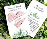 Kraft Style Tucked Hearts Cards - Custom Options - Flower Seed Paper Hearts