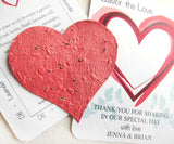 Recycled Ideas Favors plantable paper heart with card