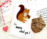 Recycled Ideas Favors plantable paper acorn with squirrel themed card, gift bag and decorative twine
