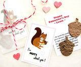 Recycled Ideas Favors plantable paper acorns with squirrel themed card, gift bag and decorative twine