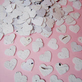 Recycled Ideas Favors plantable paper mini hearts in white