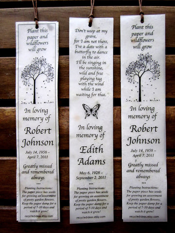 Custom Printed Seed Paper Square Bookmarks