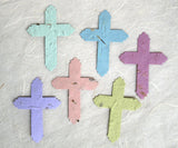 Recycled Ideas Favors plantable paper multicolor crosses