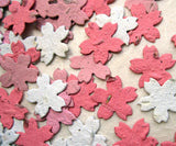 Recycled Ideas Favors plantable seed paper red, white and pink cherry blossoms