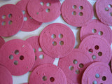 Recycled Ideas Favors plantable paper buttons in red