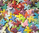 Recycled Ideas Favors rainbow color confetti butterflies