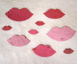 Recycled Ideas Favors plantable seed paper pink and red lips