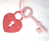 Recycled Ideas Favors plantable seed paper lock and key