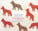 Recycled Ideas Favors plantable paper foxes with card