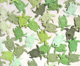 Recycled Ideas Favors plantable seed paper confetti assorted greens turtles