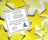 Recycled Ideas Favors plantable paper yellow stars with card