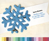 Recycled Ideas Favors plantable paper snowflake with banner card
