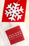 Recycled Ideas Favors plantable paper snowflake with card