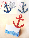 Recycled Ideas Favors plantable seed paper red and navy anchors with cards