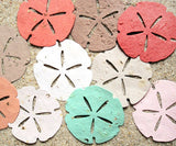 Recycled Ideas Favors assorted colors plantable paper sand dollars