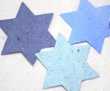 Recycled Ideas Favors plantable paper blue stars of David