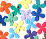 Recycled Ideas Favors plantable seed paper rainbow colored flower confetti