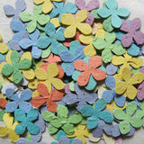 Recycled Ideas Favors plantable seed paper rainbow colored flower confetti