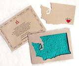Recycled Ideas Favors Washington state greeting card with plantable paper insert