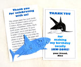 20 Seed Paper Sharks - Valentines Plantable Ocean Life Party Favors - Wedding and Birthday Option - Personalized Cards Included